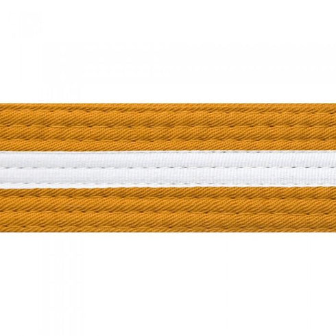 BOLD LOOK BELTS WITH WHITE STRIPE-GOLD/WHITE STRIPE-1